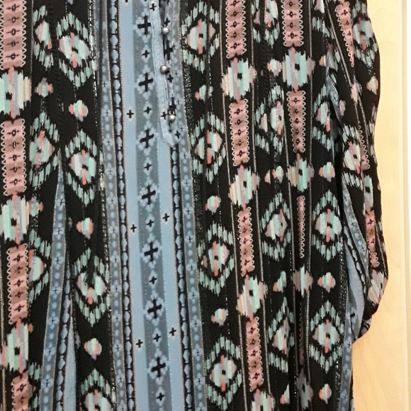 Anthro Holding Horses blue western boho dress M - Picture 10 of 15